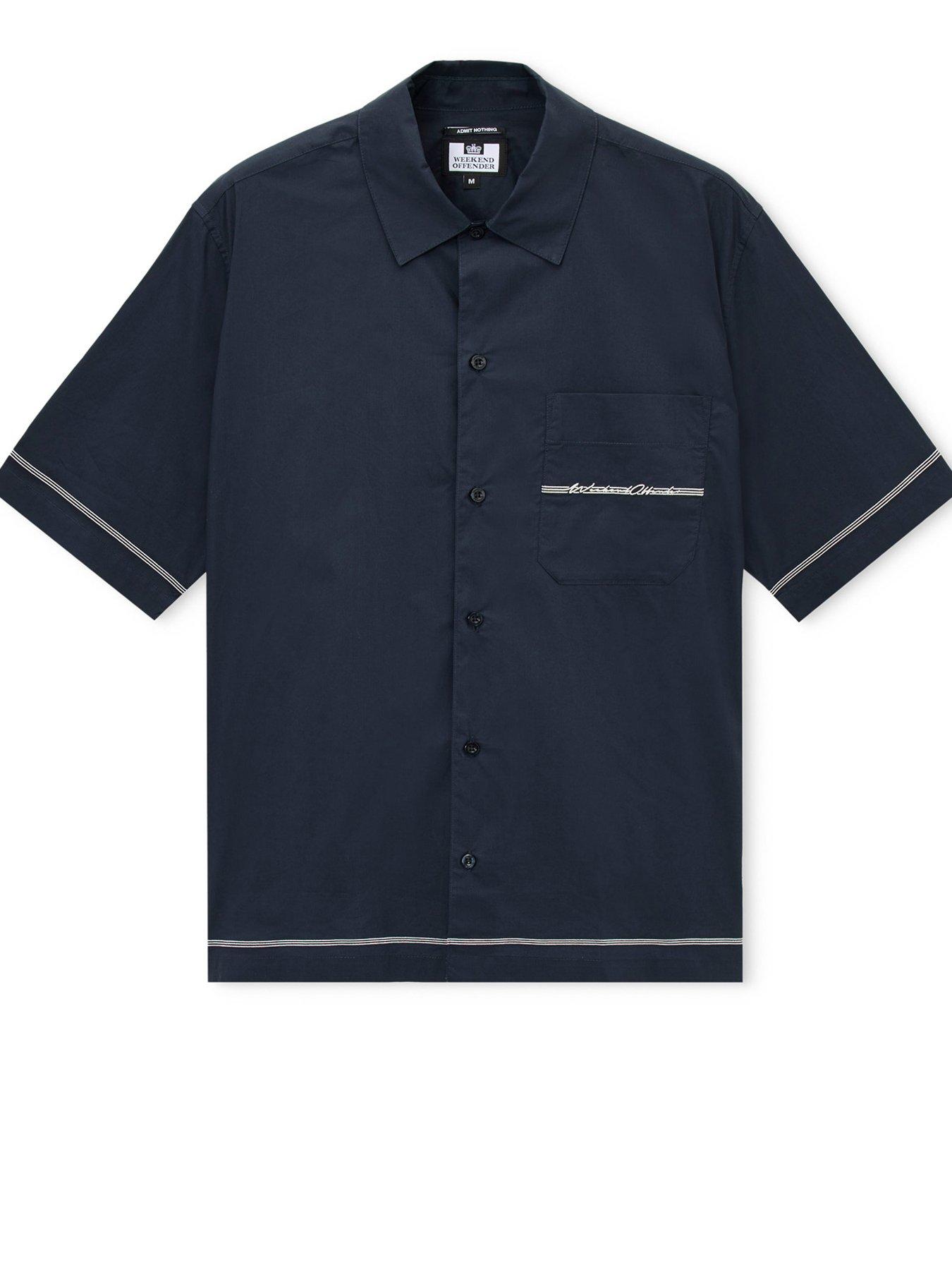 Image 5 of 7 of Weekend Offender Weekend Offender Senia Short Sleeve Shirt - Navy