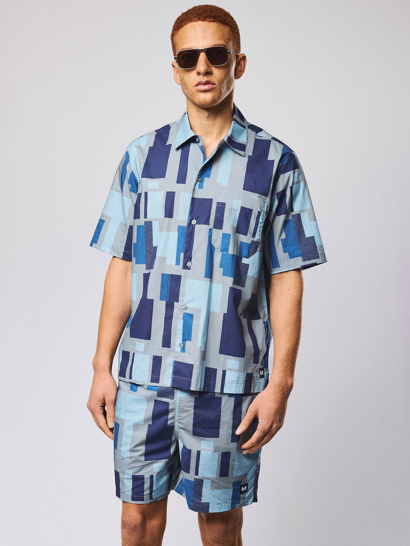 Weekend Offender Weekend Offender Ouzou Short Sleeve Shirt - Grey
