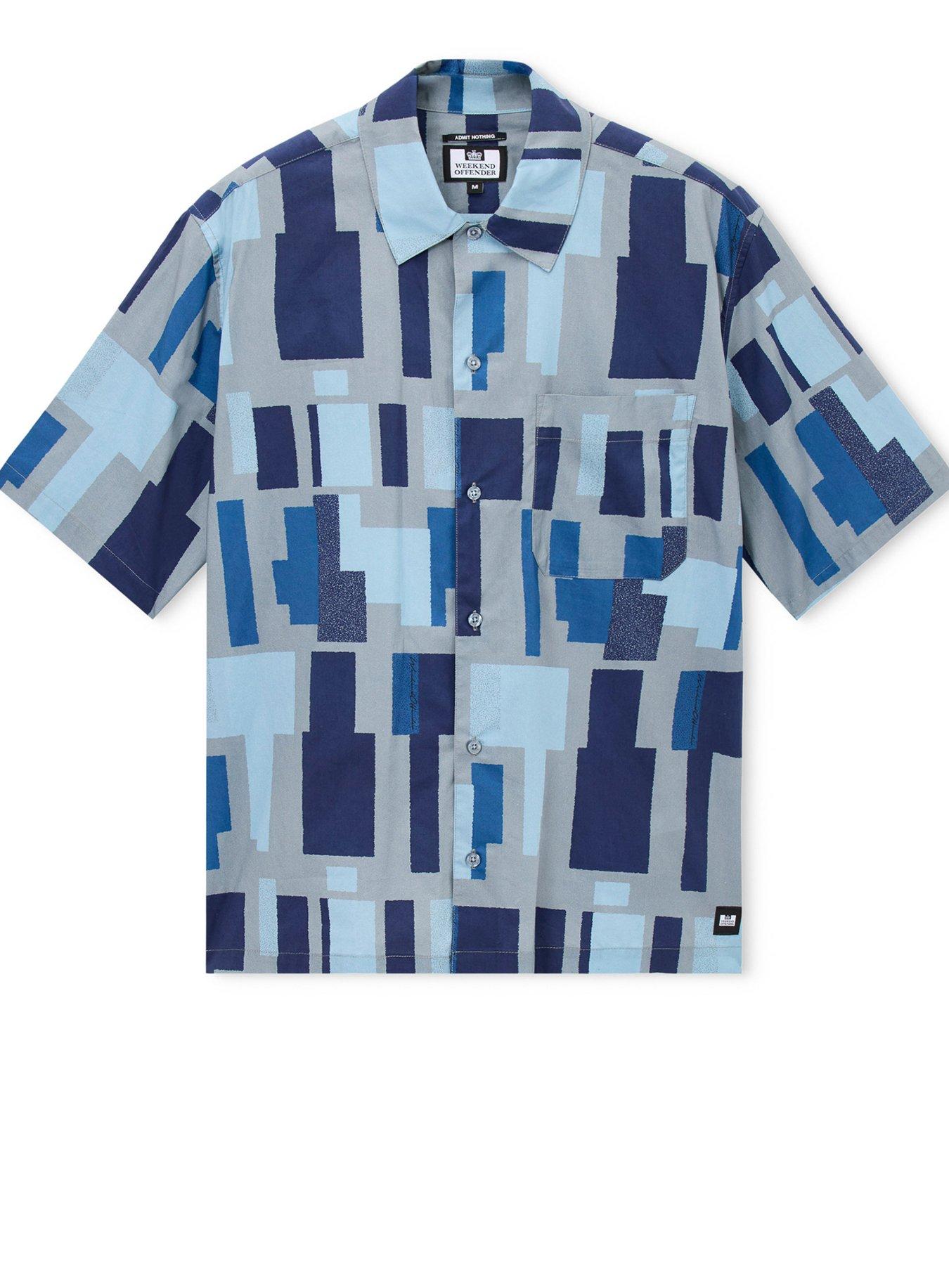 Image 4 of 6 of Weekend Offender Weekend Offender Ouzou Short Sleeve Shirt - Grey