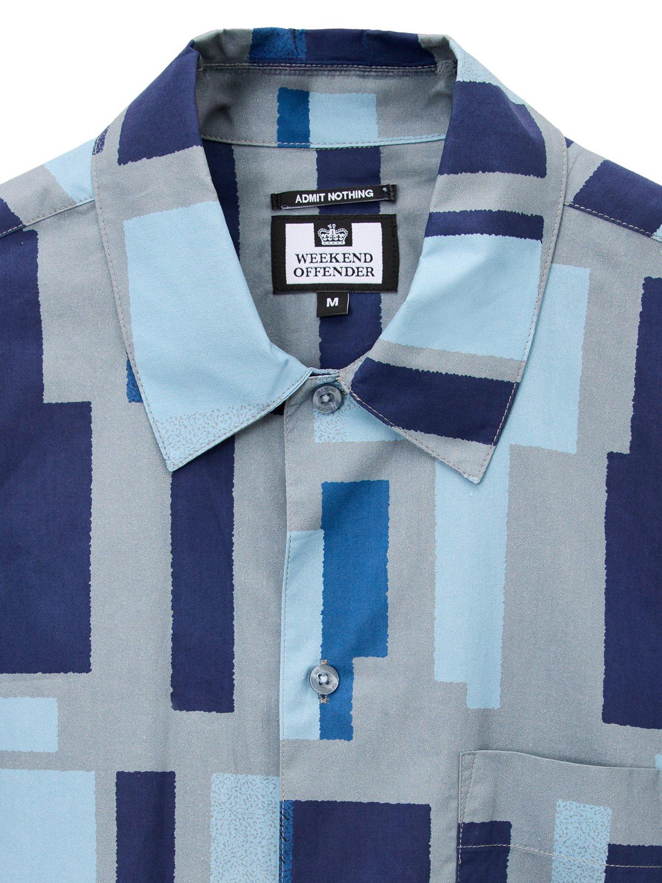Image 5 of 6 of Weekend Offender Weekend Offender Ouzou Short Sleeve Shirt - Grey