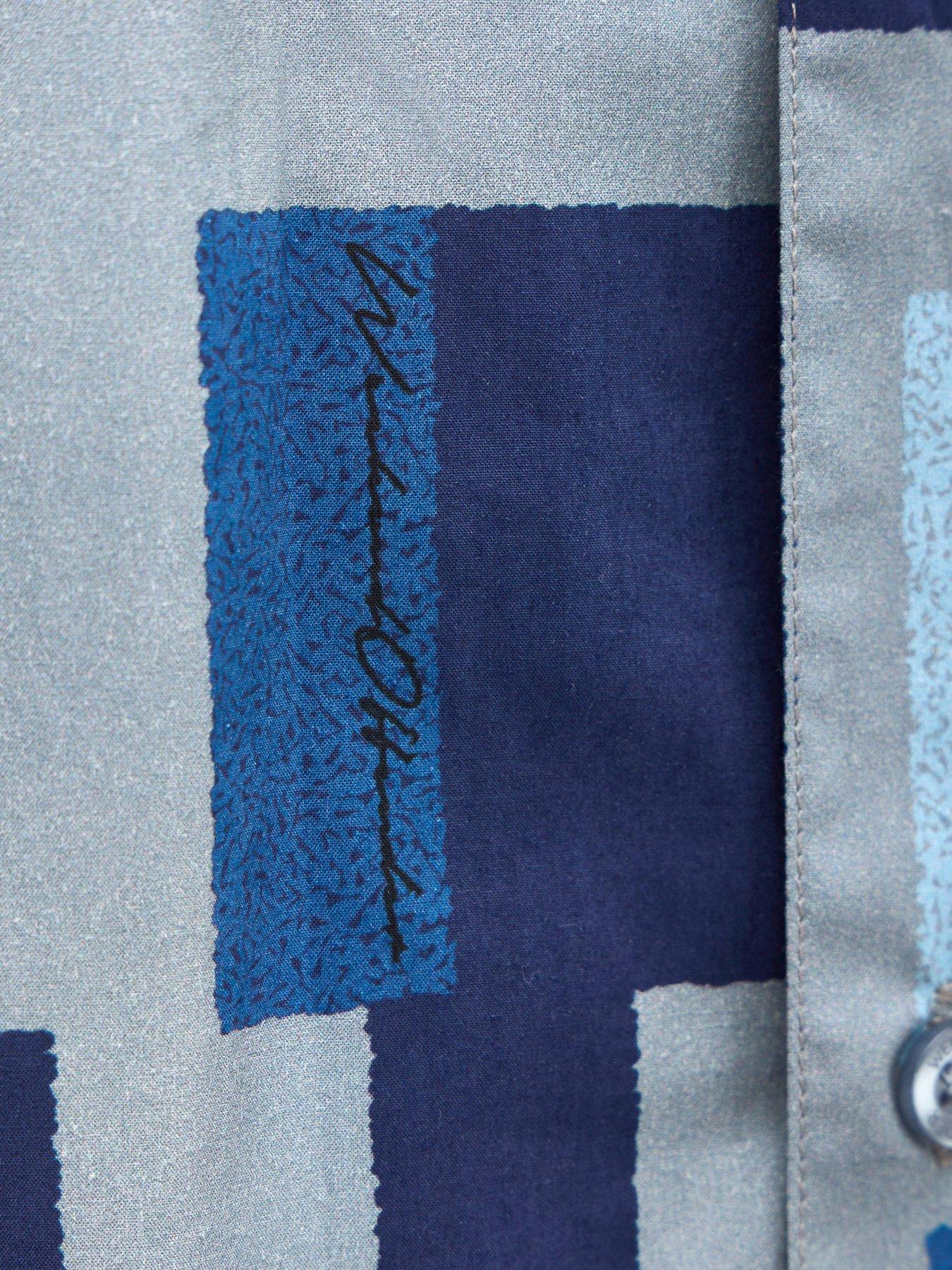 Image 6 of 6 of Weekend Offender Weekend Offender Ouzou Short Sleeve Shirt - Grey