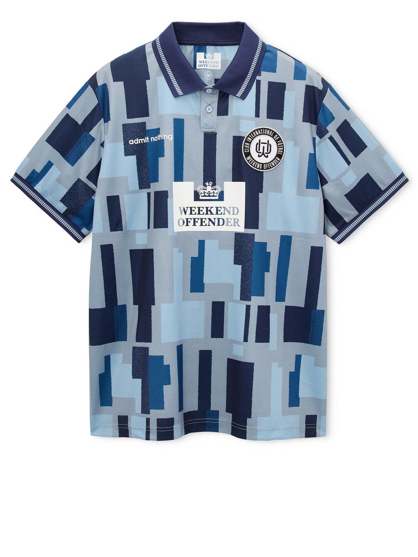 Weekend Offender Weekend Offender Kiffan Football Shirt - Grey