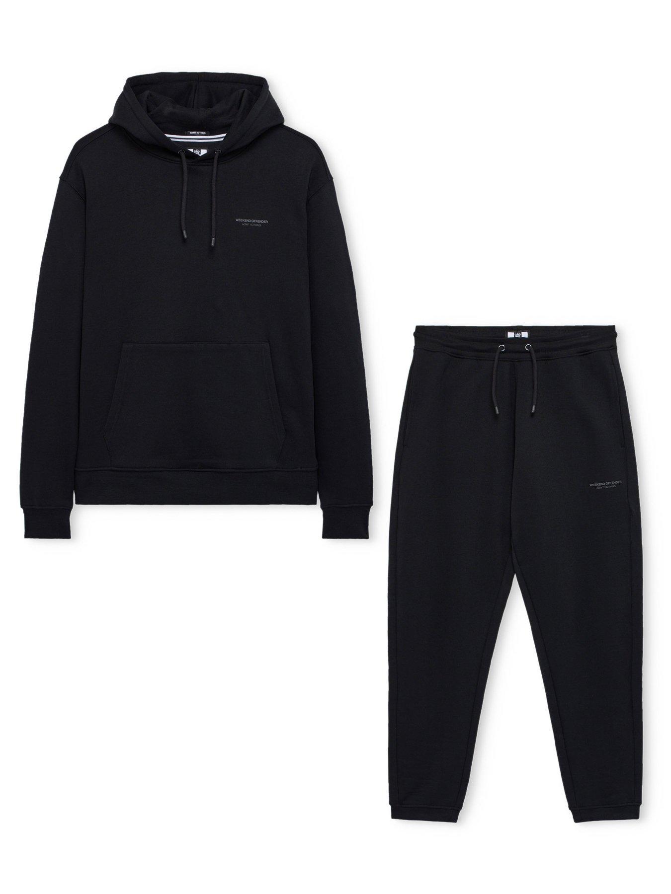 Image 3 of 4 of Weekend Offender Weekend Offender Bronx Tracksuit Set - Black