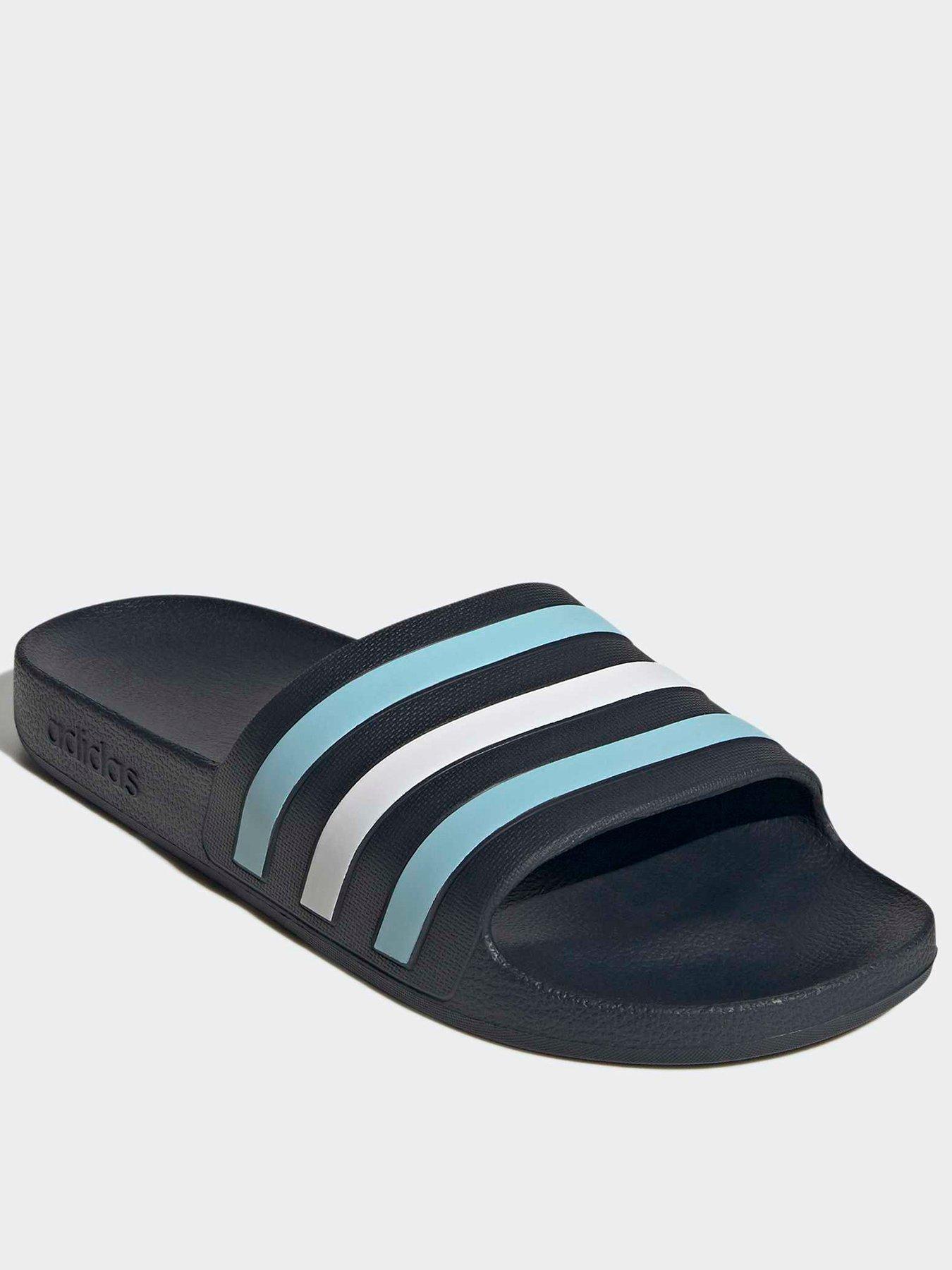 adidas Sportswear Mens Adilette Aqua Slides - Blue