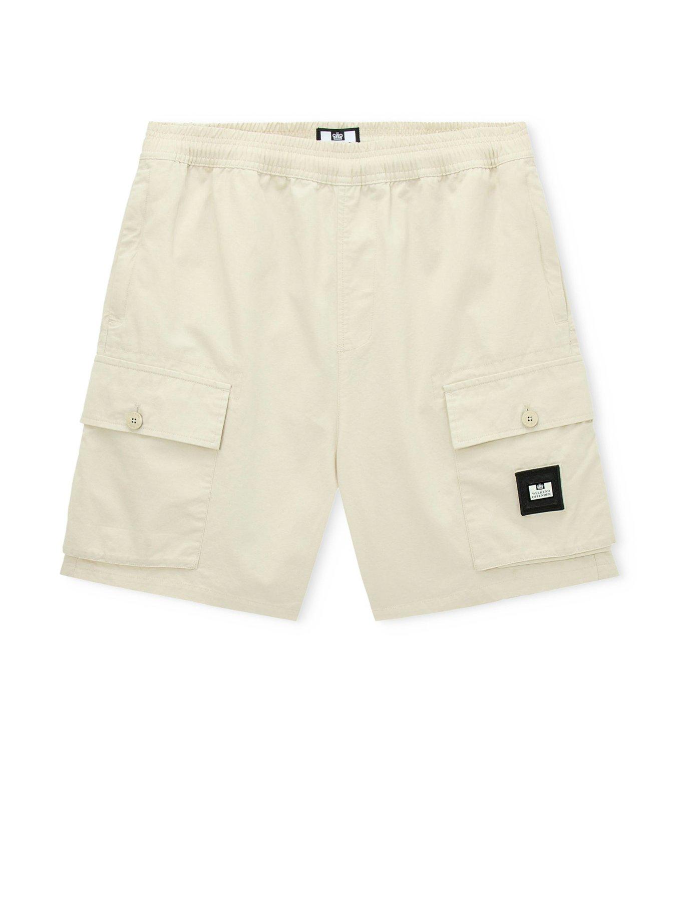 Image 4 of 7 of Weekend Offender Weekend Offender Scopello Drawstring Shorts - Beige