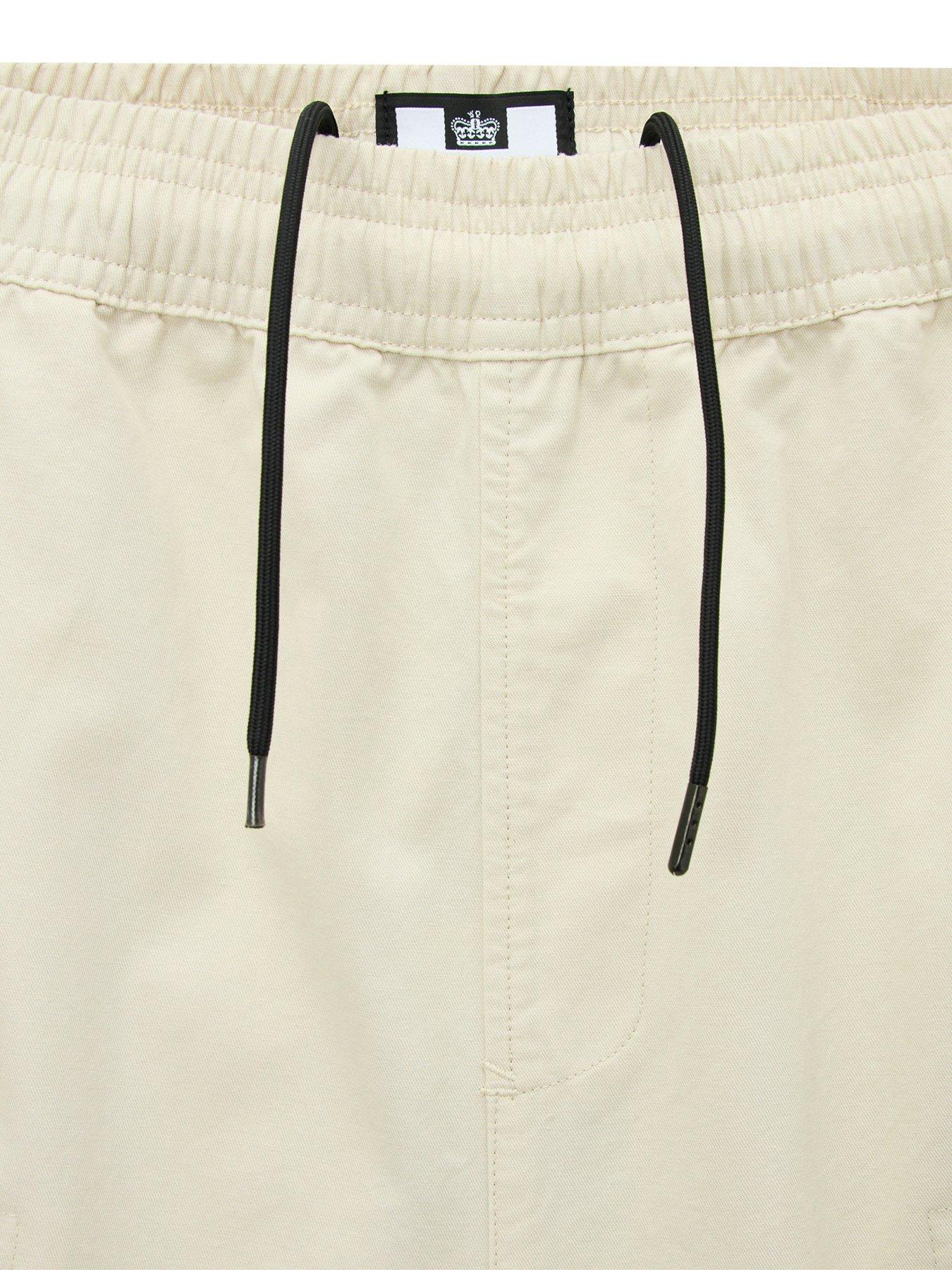 Image 5 of 7 of Weekend Offender Weekend Offender Scopello Drawstring Shorts - Beige