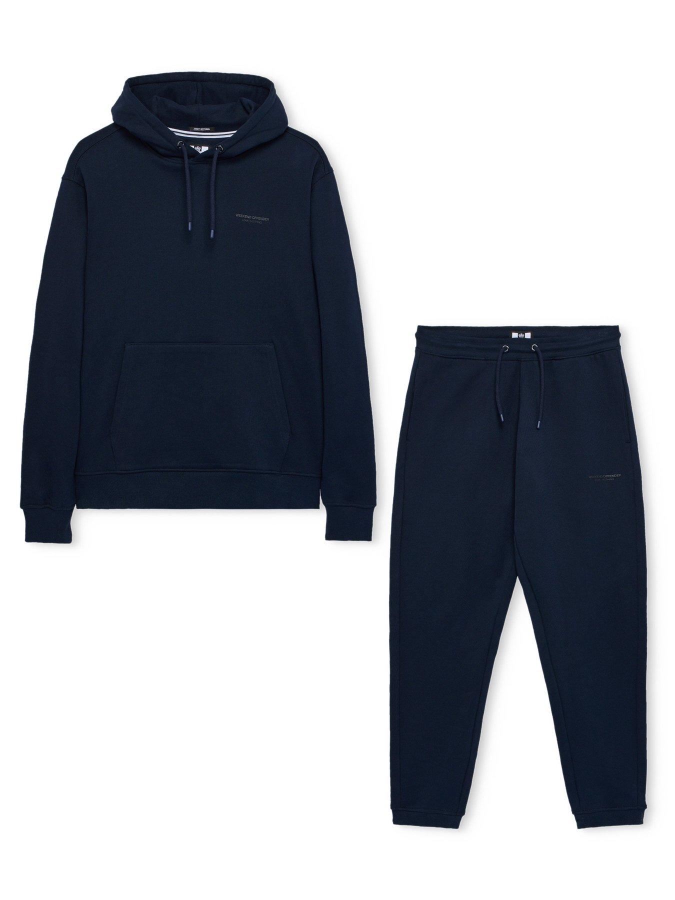 Image 3 of 4 of Weekend Offender Weekend Offender Bronx Tracksuit Set - Navy