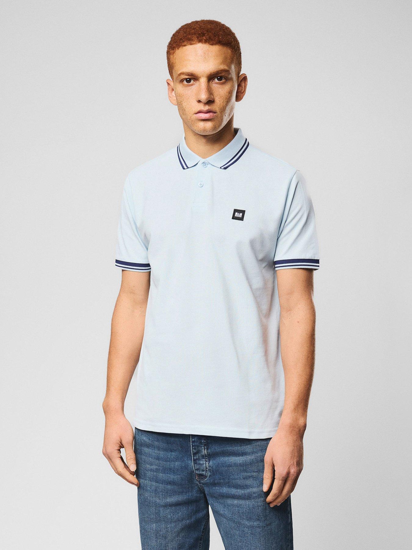 Weekend Offender Weekend Offender Levanto Short Sleeve Polo Shirt - Light Blue