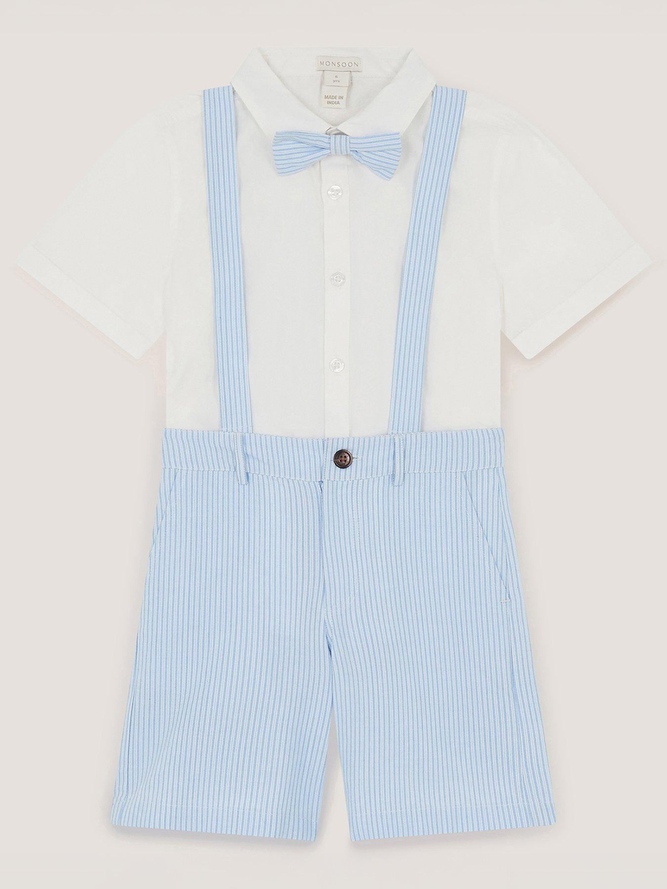 monsoon-boys-theo-stripe-short-set-bluefront