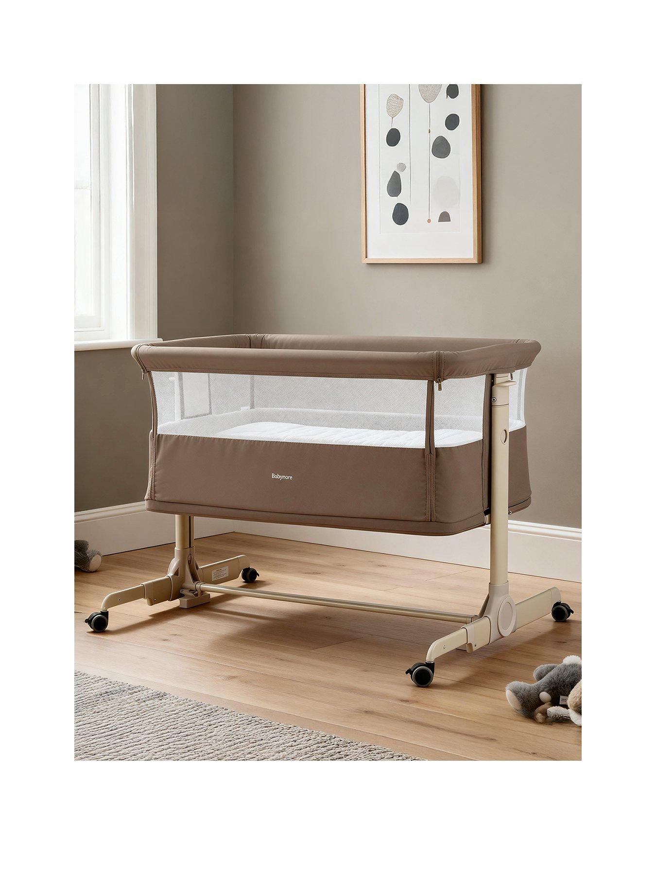 Image 2 of 7 of Babymore Neera Bedside Crib - Mocha