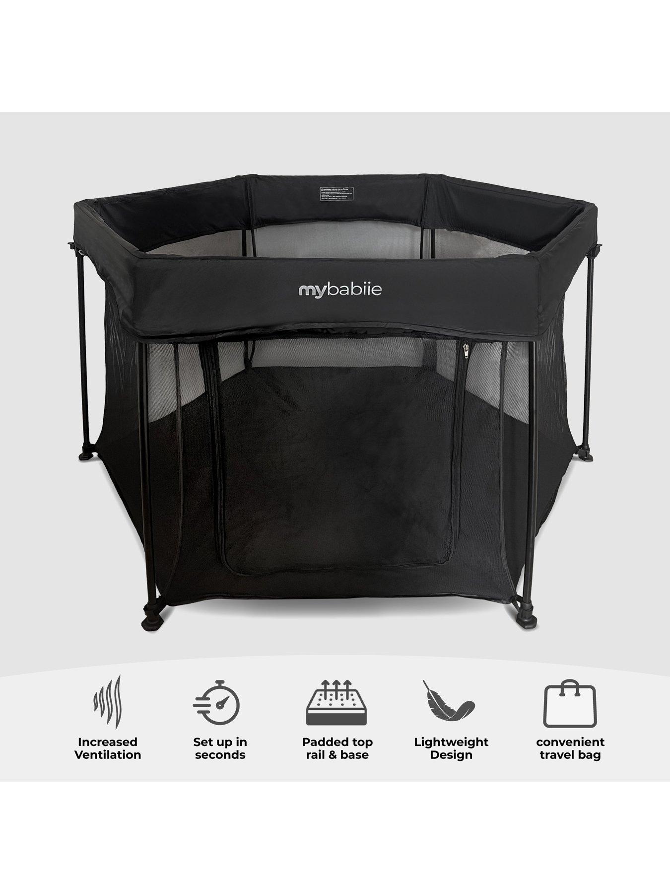 Image 3 of 7 of My Babiie Foldable Baby Playpen - Black