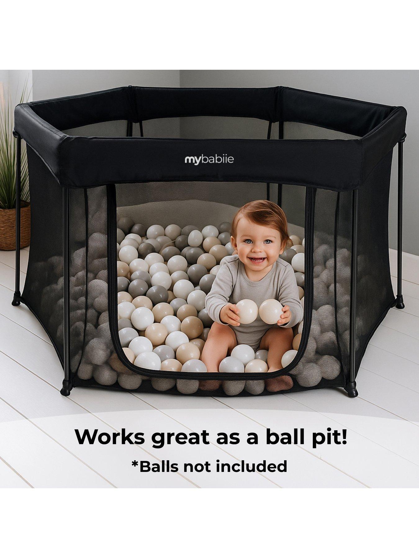 Image 4 of 7 of My Babiie Foldable Baby Playpen - Black