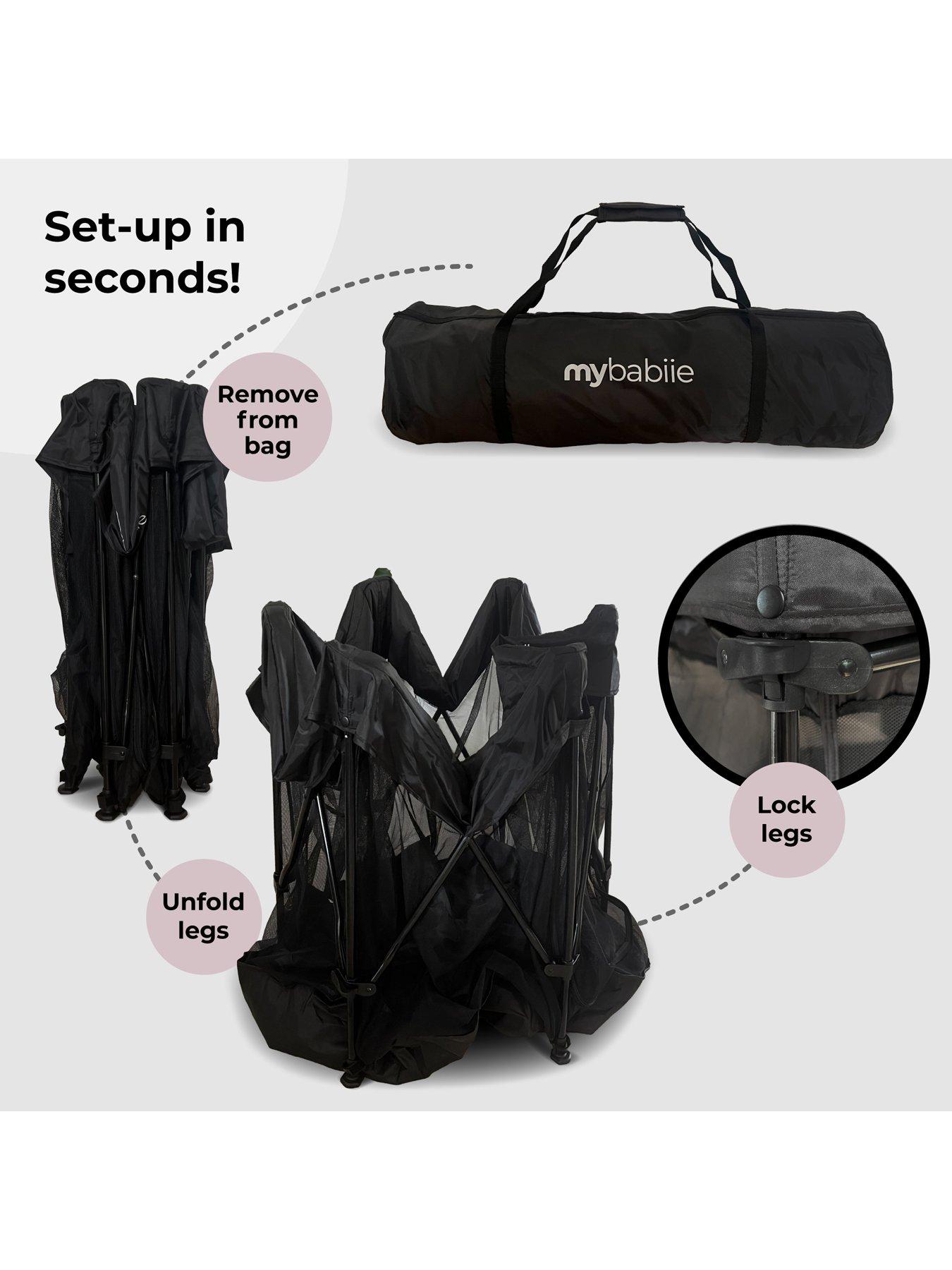 Image 6 of 7 of My Babiie Foldable Baby Playpen - Black