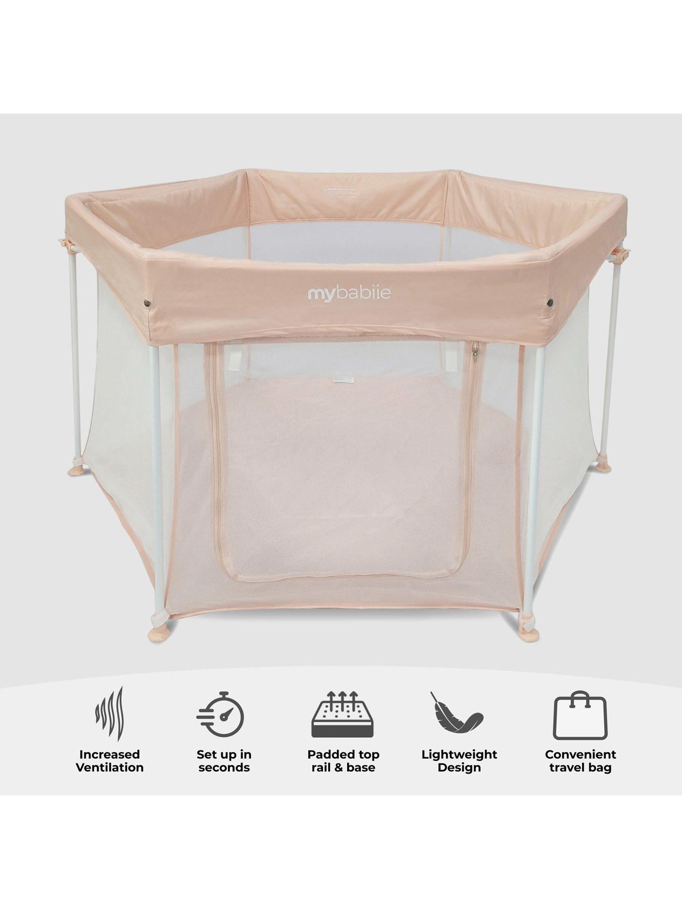 my-babiie-foldable-baby-playpen-blushback