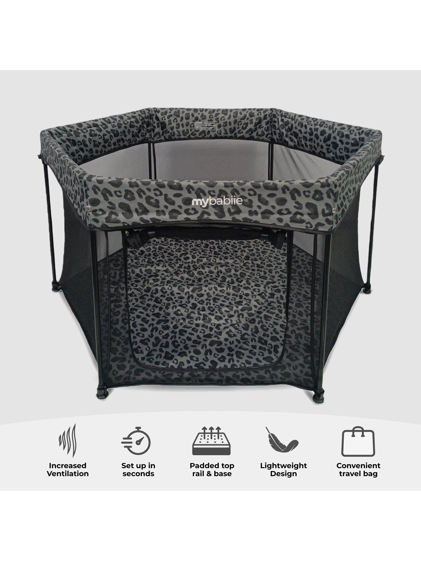 my-babiie-foldable-baby-playpen-grey-leopardback