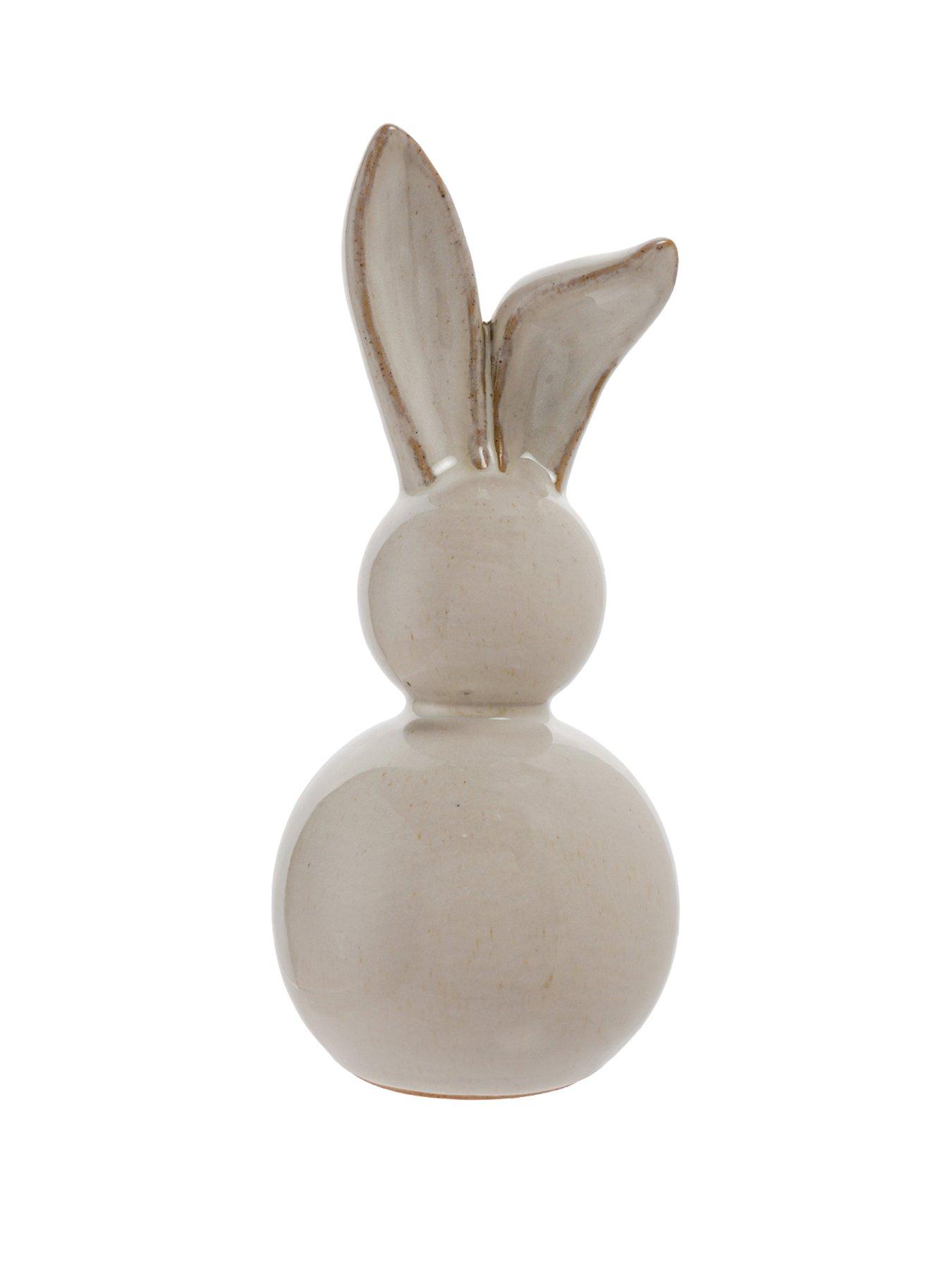 Image 2 of 3 of Grey Ceramic Bunny Decor