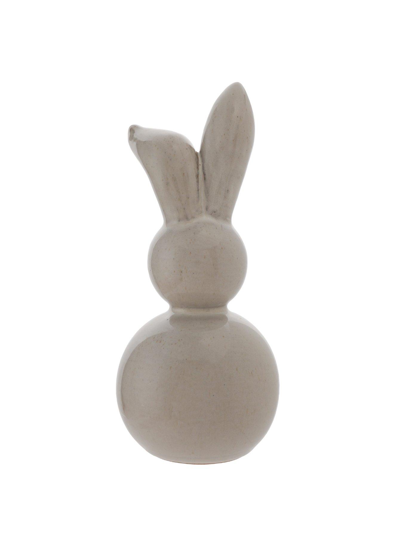 Image 3 of 3 of Grey Ceramic Bunny Decor