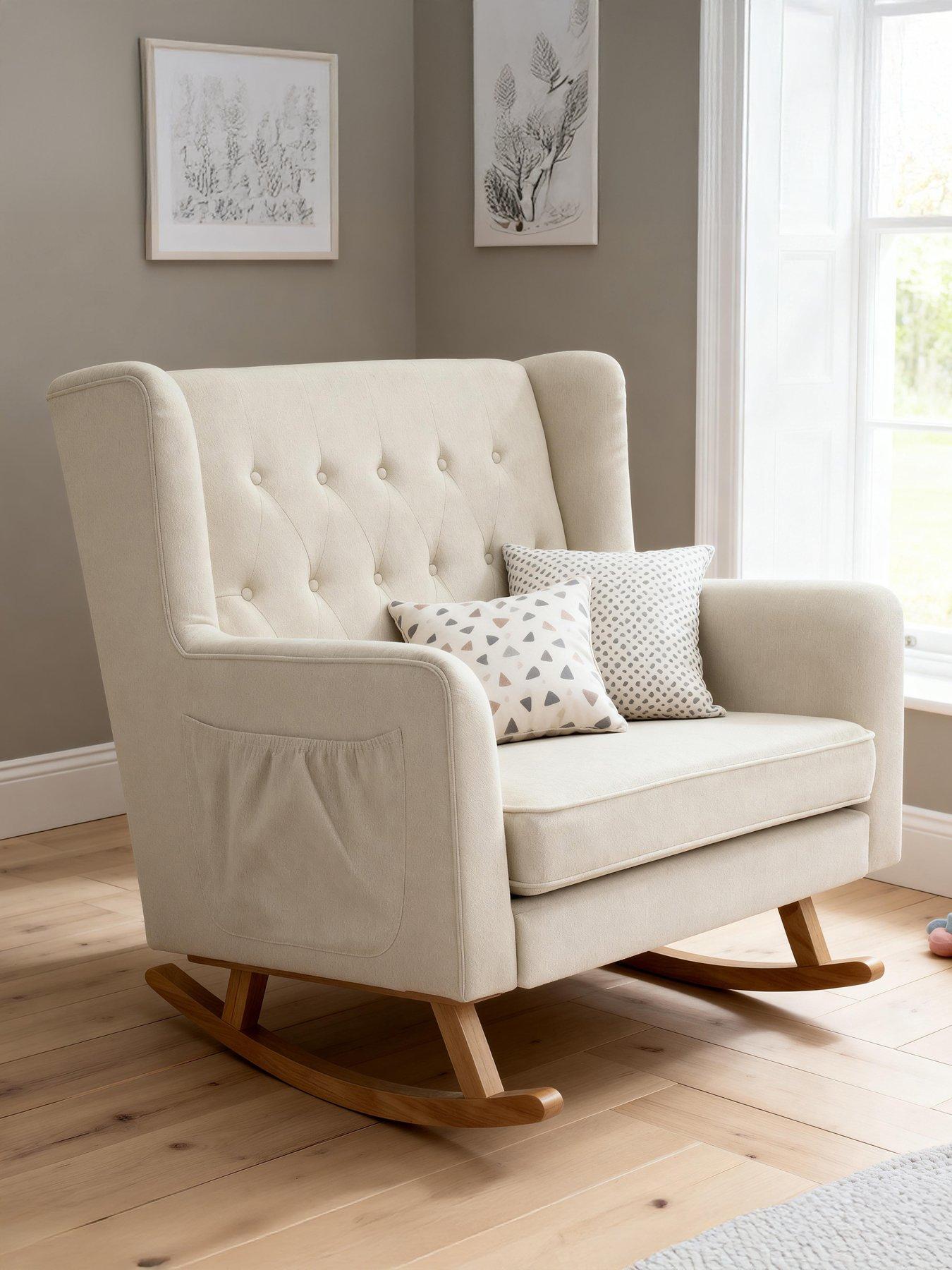 Babymore Lux Snuggle Rocking Chair - Ivory