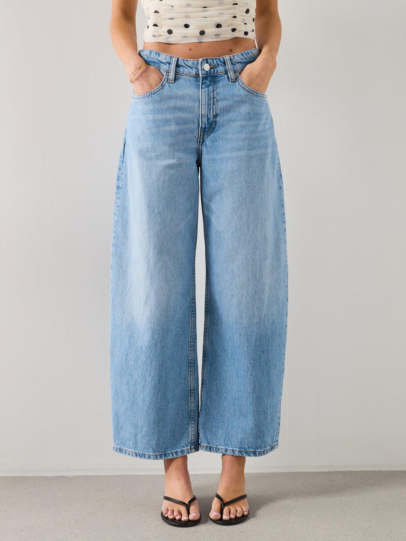 Mango Mid-Rise Balloon Jeans - Blue