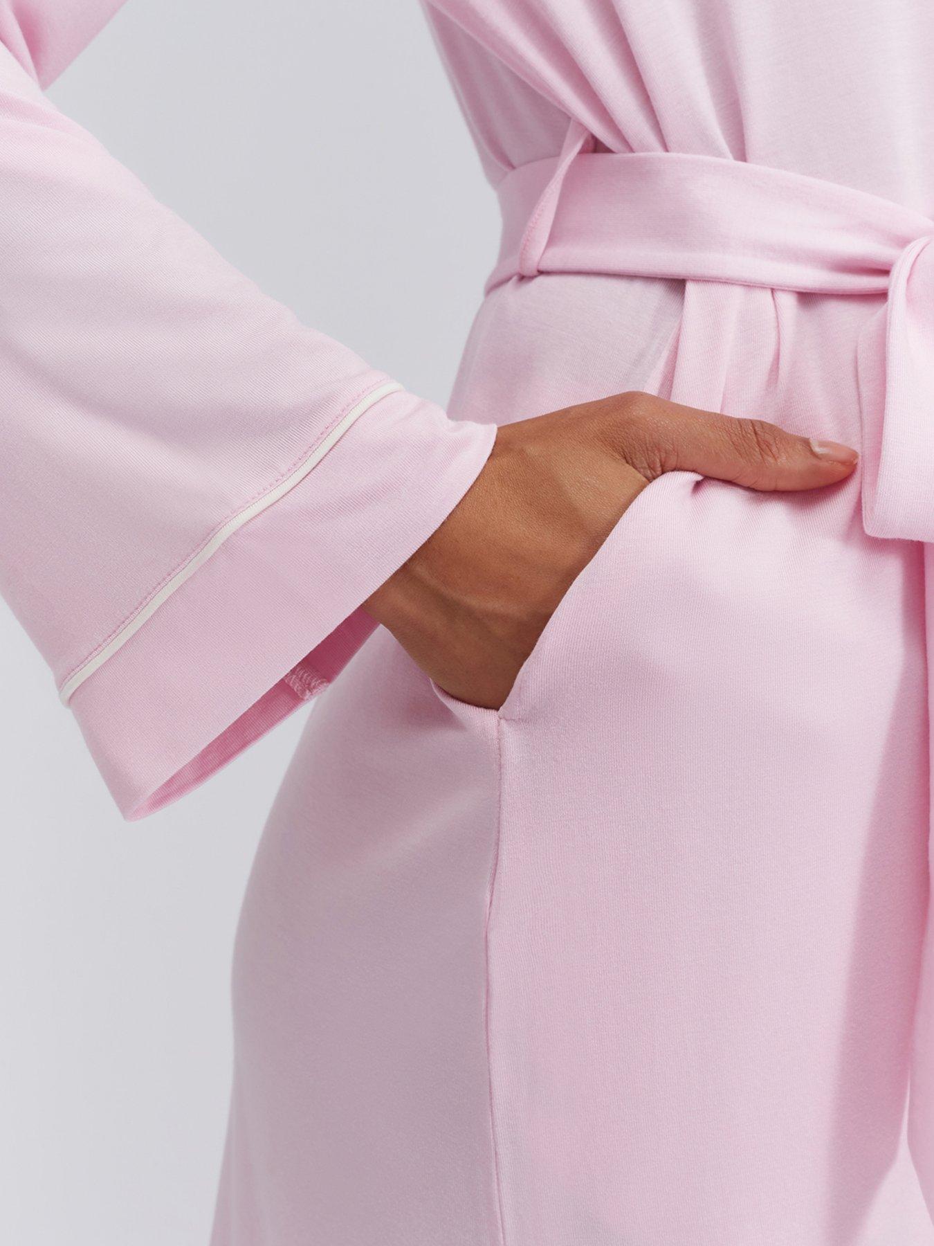 Image 5 of 7 of Boux Avenue Piped Modal Robe - Pink
