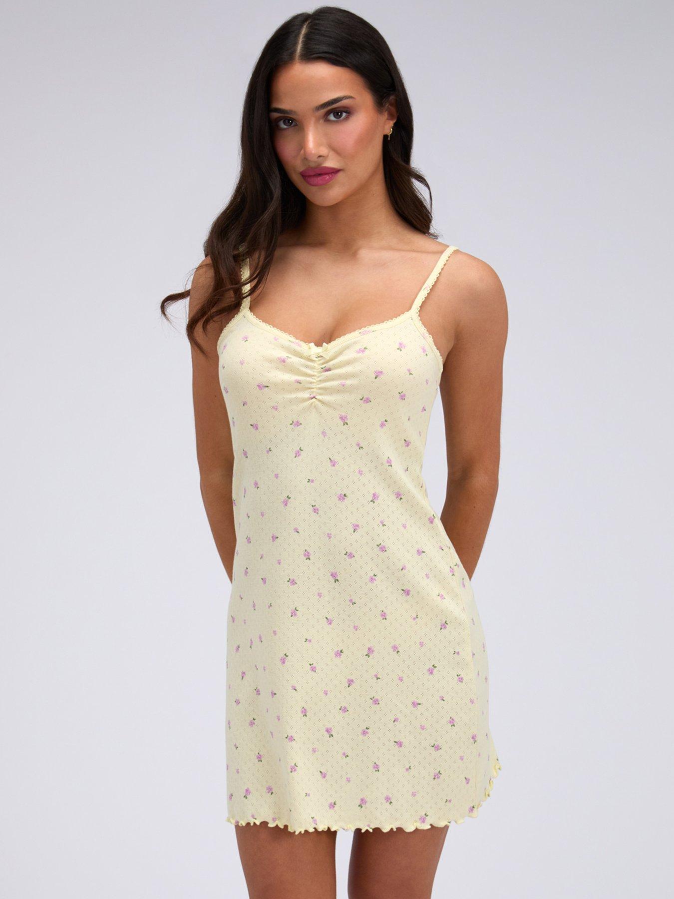 Boux Avenue Meadow Floral Nightdress - Yellow Mix
