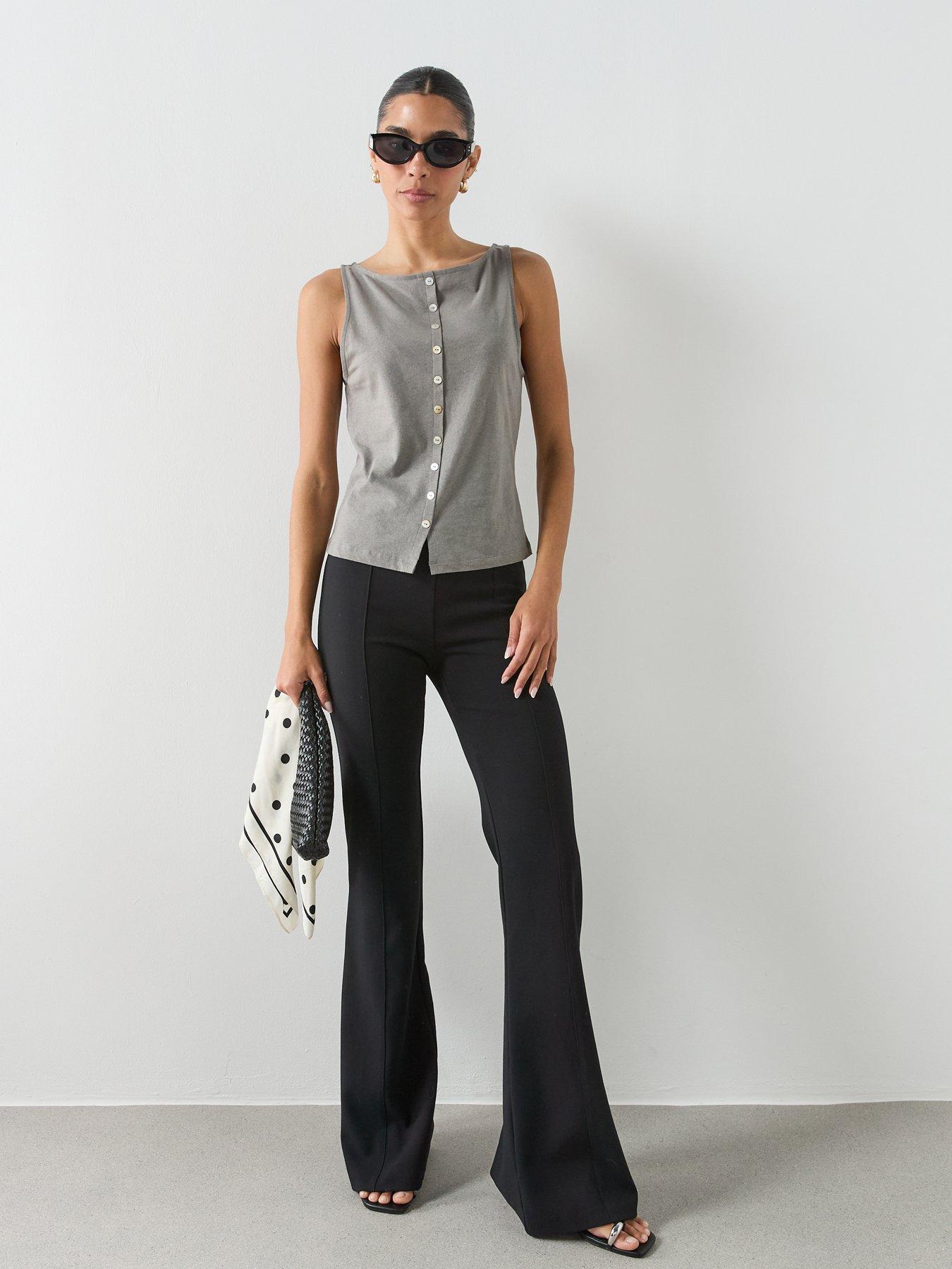 Image 3 of 6 of Mango Cotton Gilet With Buttons - Grey