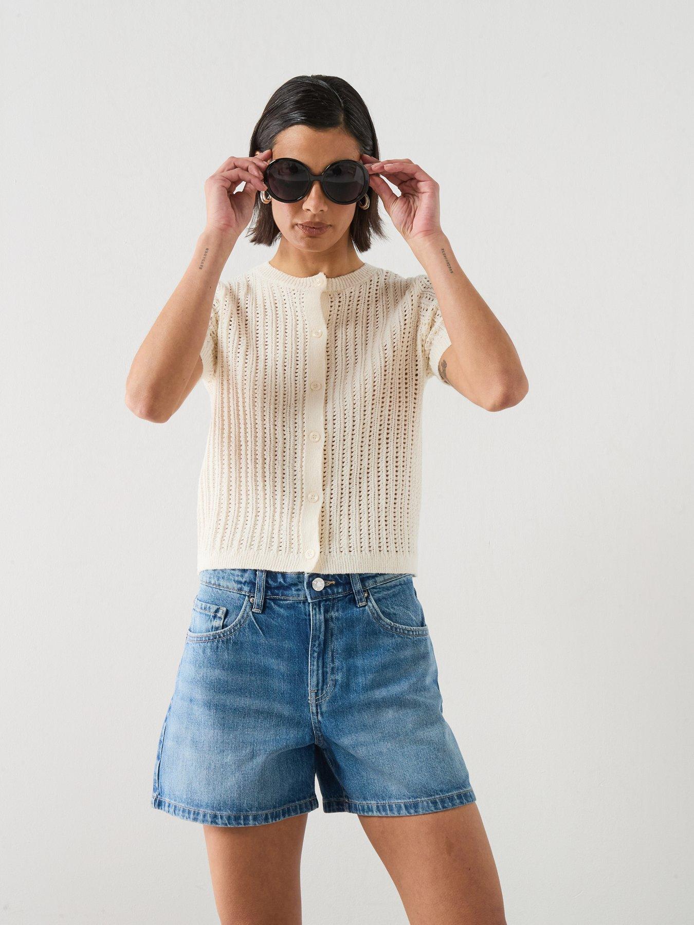 mango-straight-mid-rise-denim-shorts-blueoutfit
