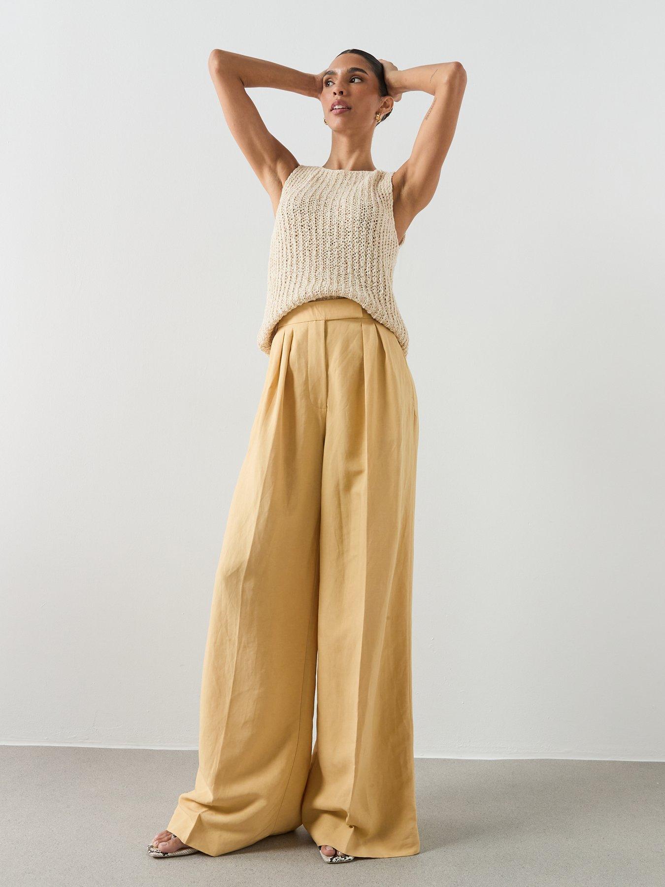 Image 6 of 6 of Mango Round-neck Knitted Top - Sand