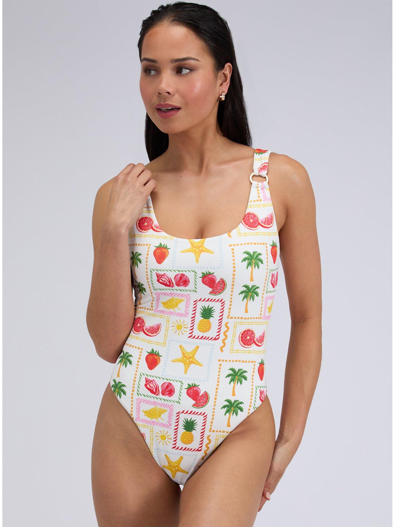 Boux Avenue Boux Avenue Bonita Scoop Swimsuit - Ivory Mix