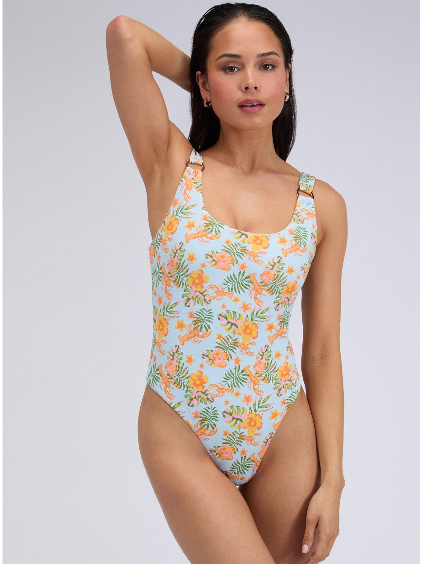 Image 6 of 6 of Boux Avenue Bonita Scoop Swimsuit - Blue