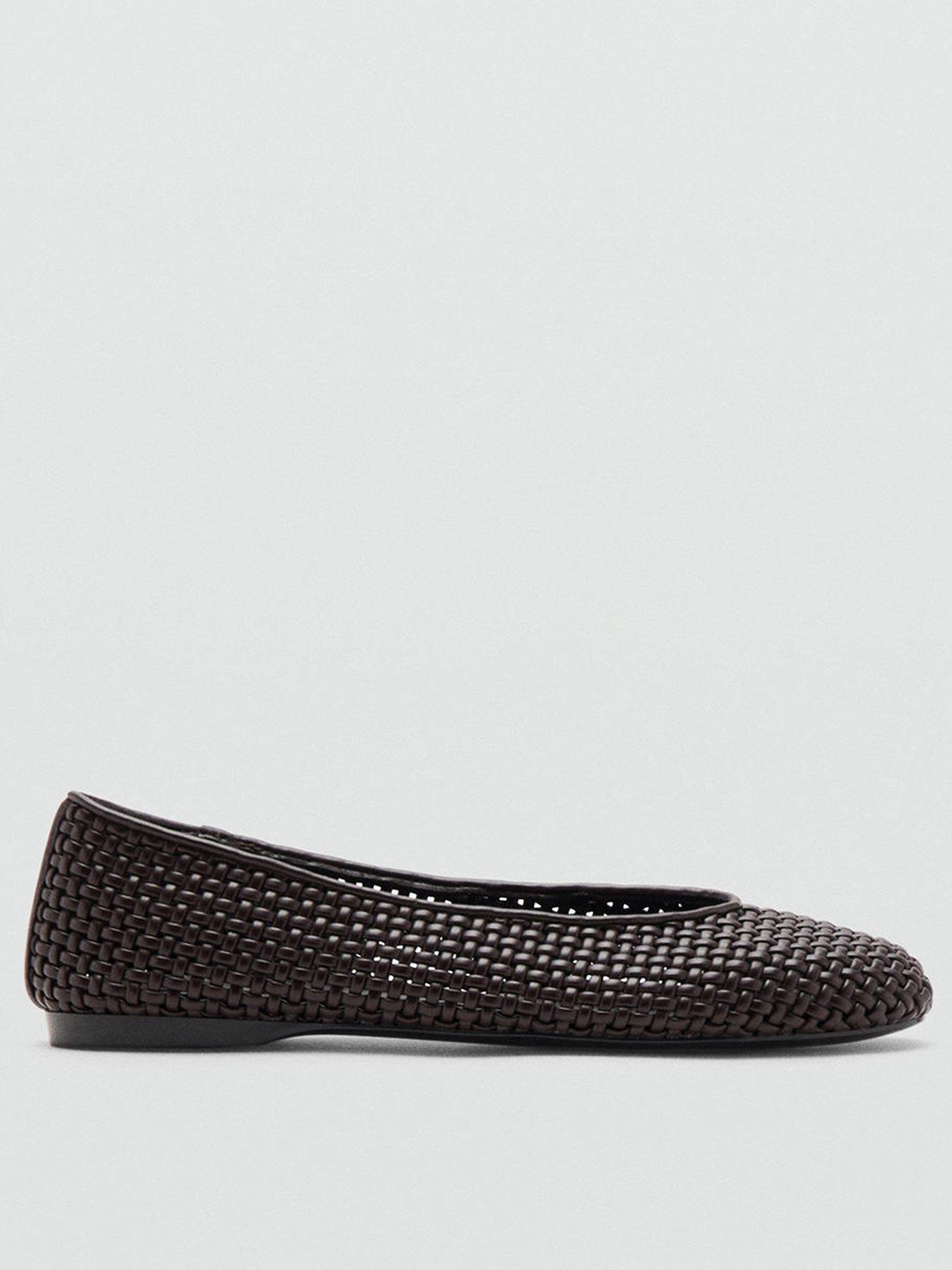 Mango Braided Ballerina Flat - Brown