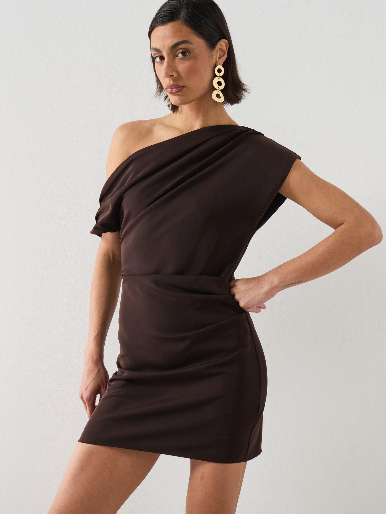 navy blue dress for baby girl Mango Cupo Drape Sleeveless Dress, Charcoal main image 0