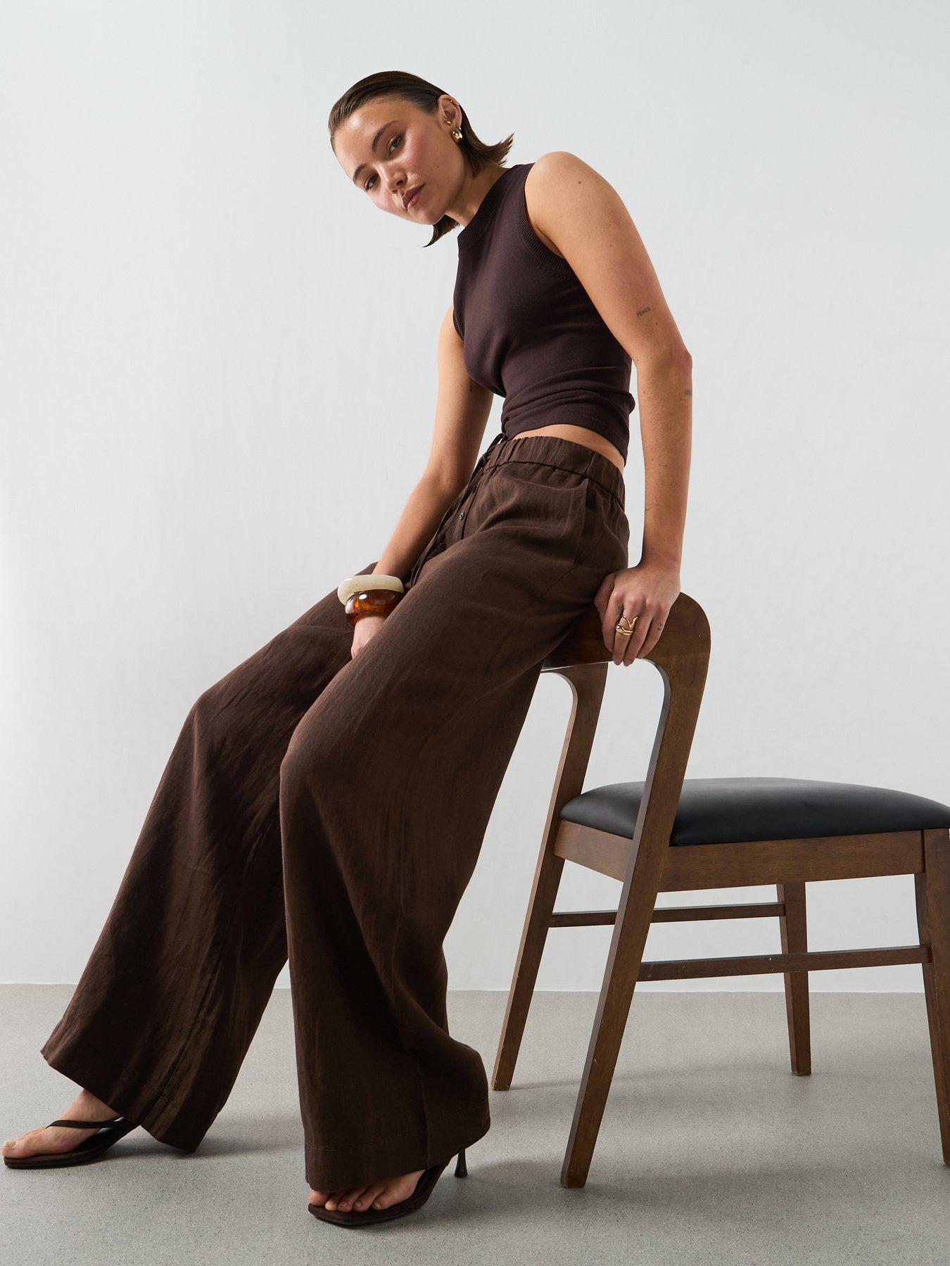 Image 4 of 6 of Mango Trousers Soma - Brown