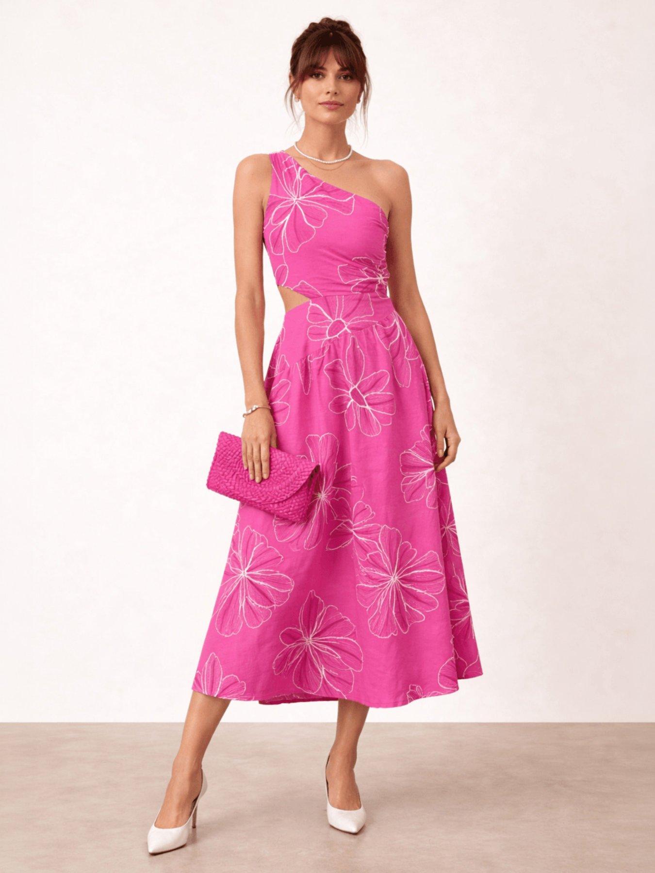 Image 1 of 4 of Style Cheat Jasmine Cutout Dress - Pink