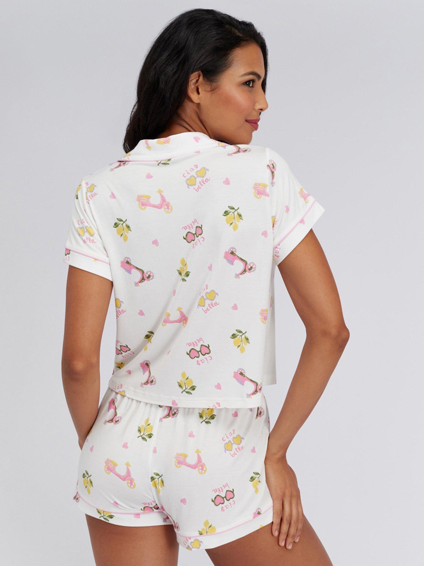 boux-avenue-ciao-bella-modal-short-pyjama-set-ivory-mixstillFront