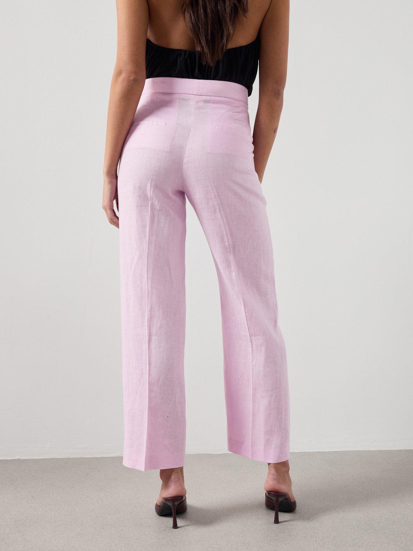 mango-linen-suit-co-ord-trousers-pinkstillFront