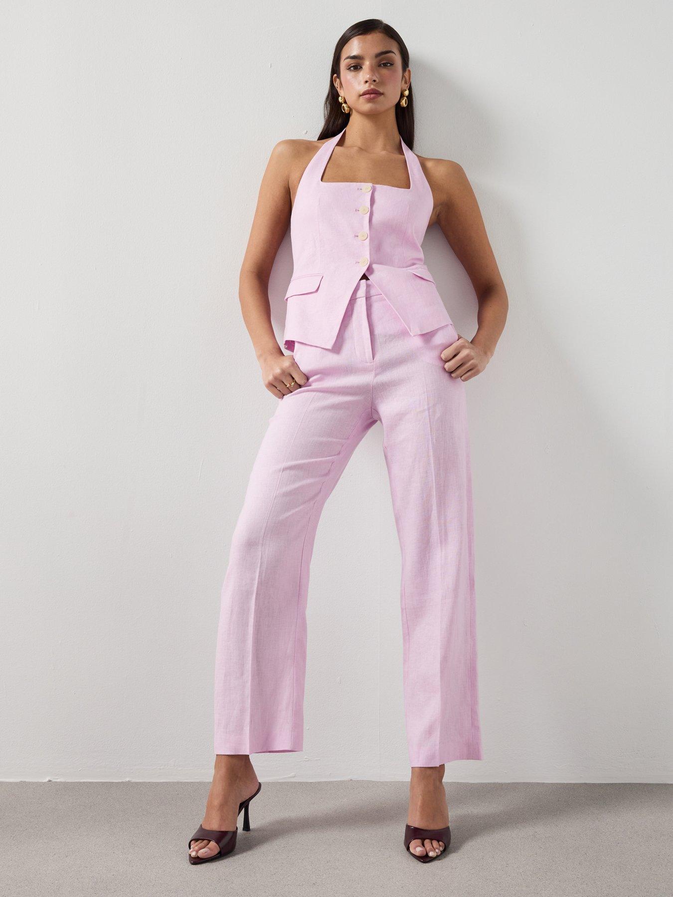mango-linen-suit-co-ord-trousers-pinkback