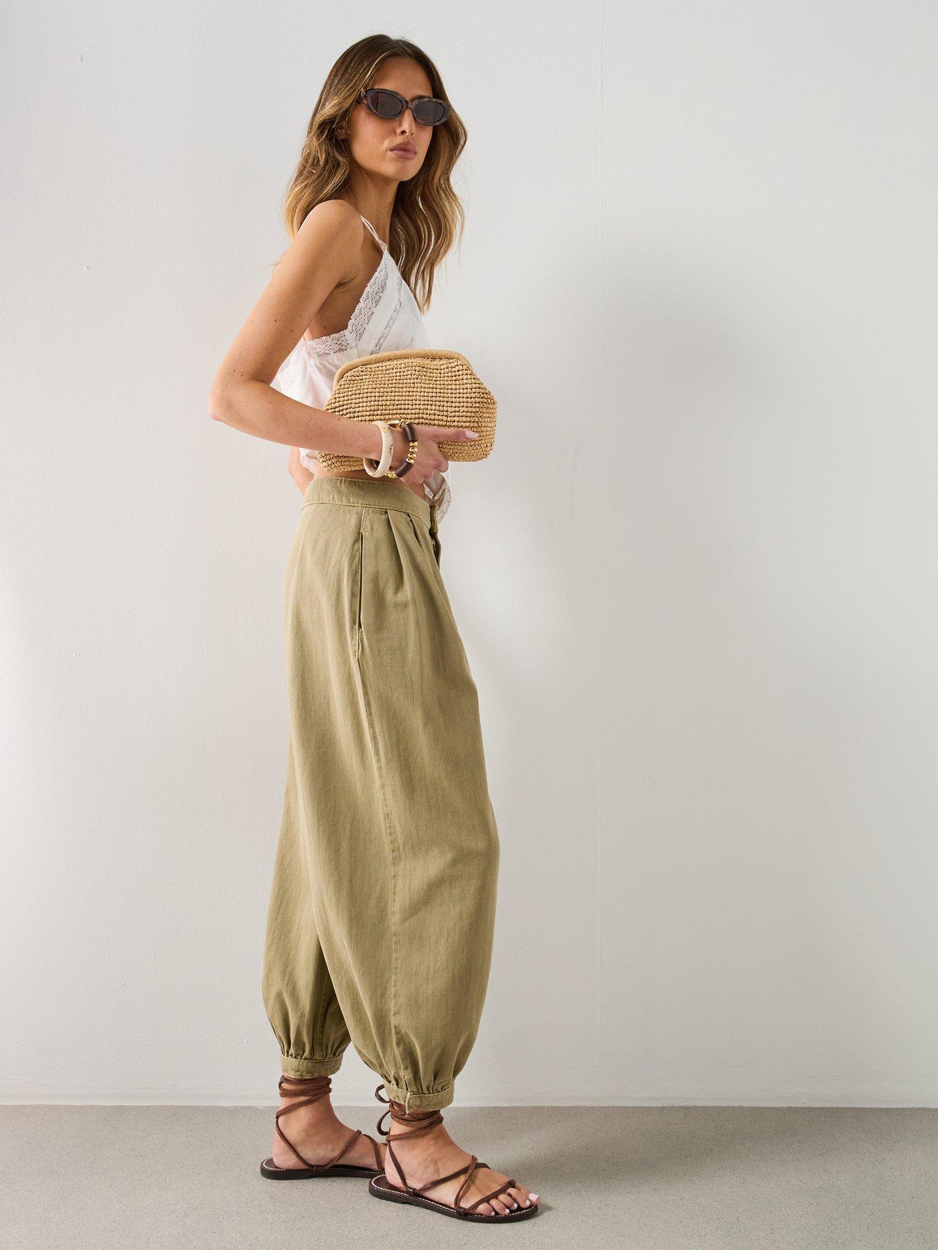 Image 6 of 6 of Mango Baggy Mid-rise Jeans - khaki