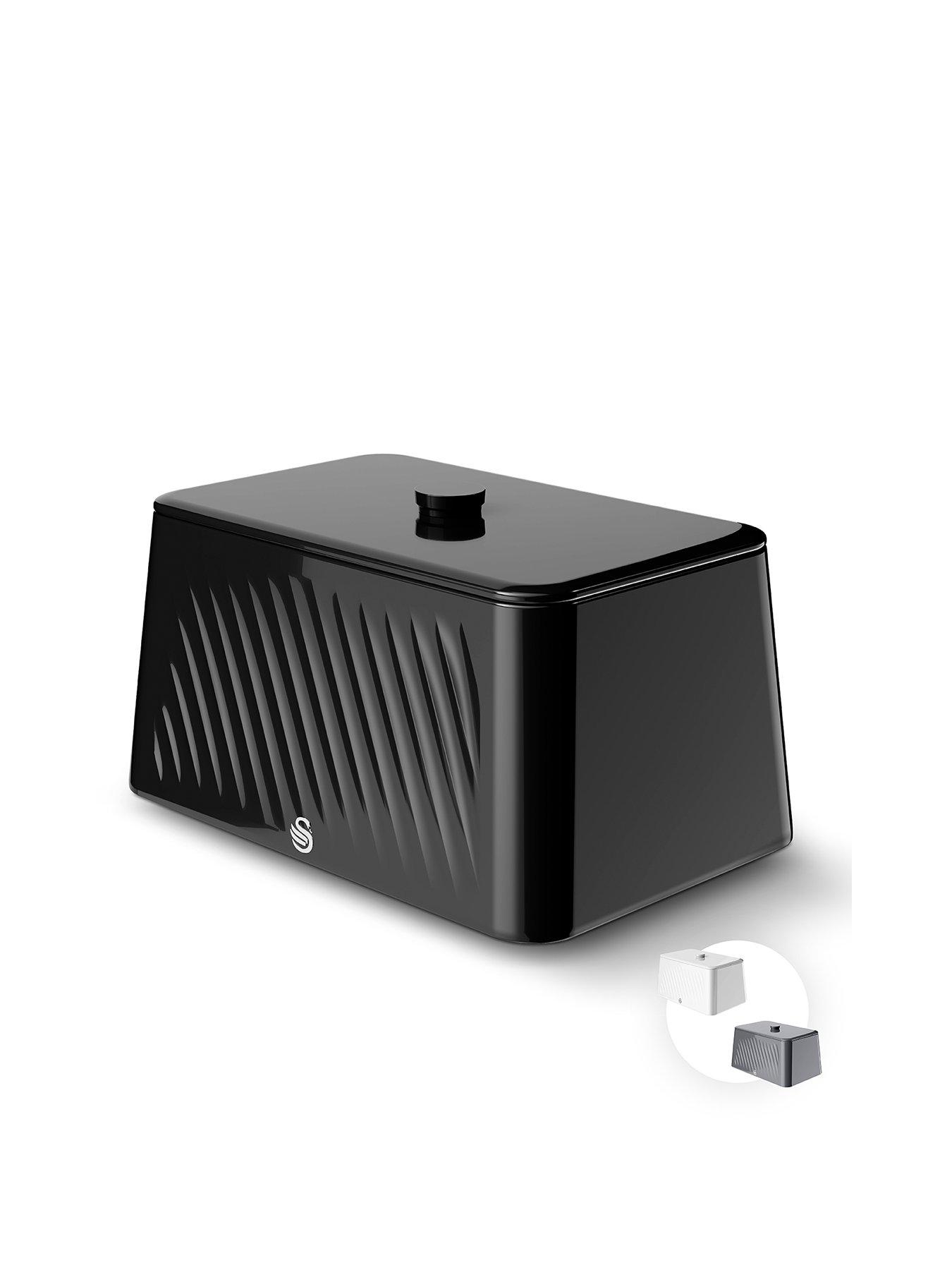 Image 2 of 7 of Swan Bread Bin - Black