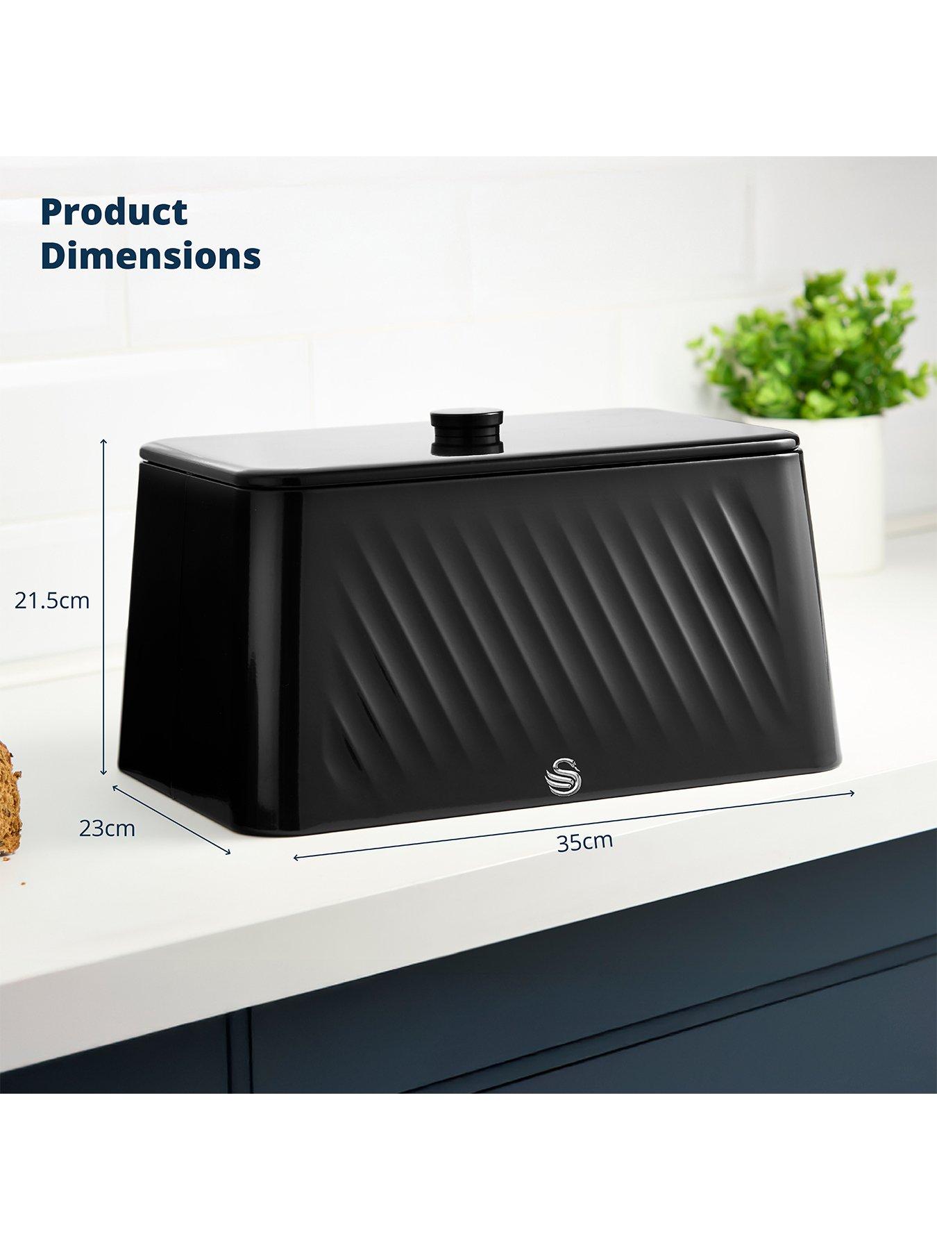 Image 6 of 7 of Swan Bread Bin - Black