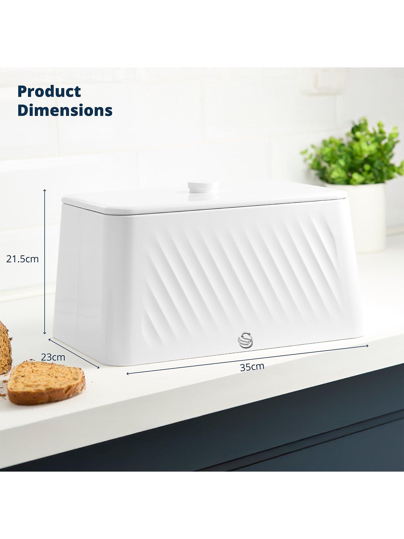 Image 6 of 7 of Swan Bread Bin - White