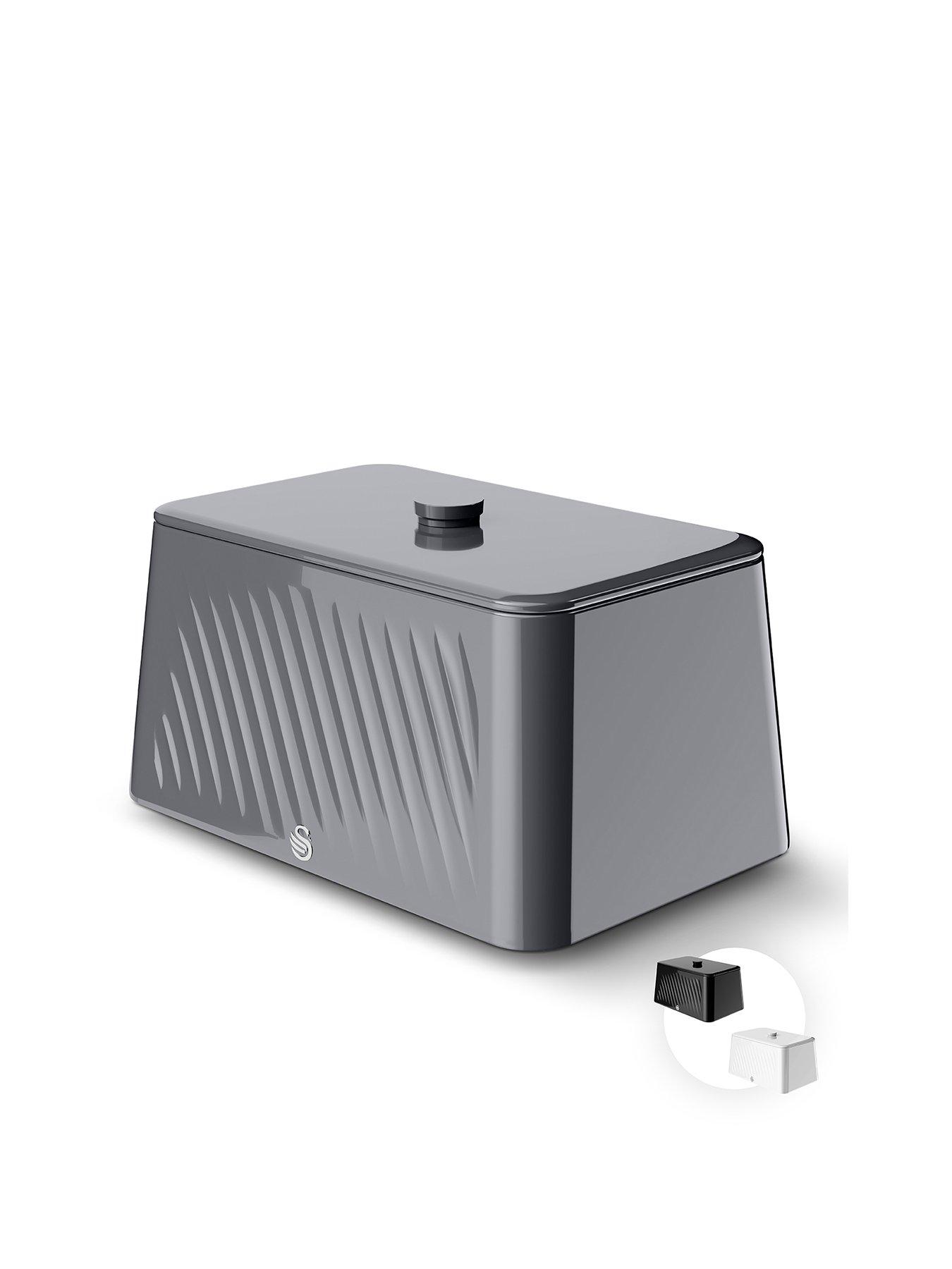 Image 2 of 7 of Swan Bread Bin - Grey