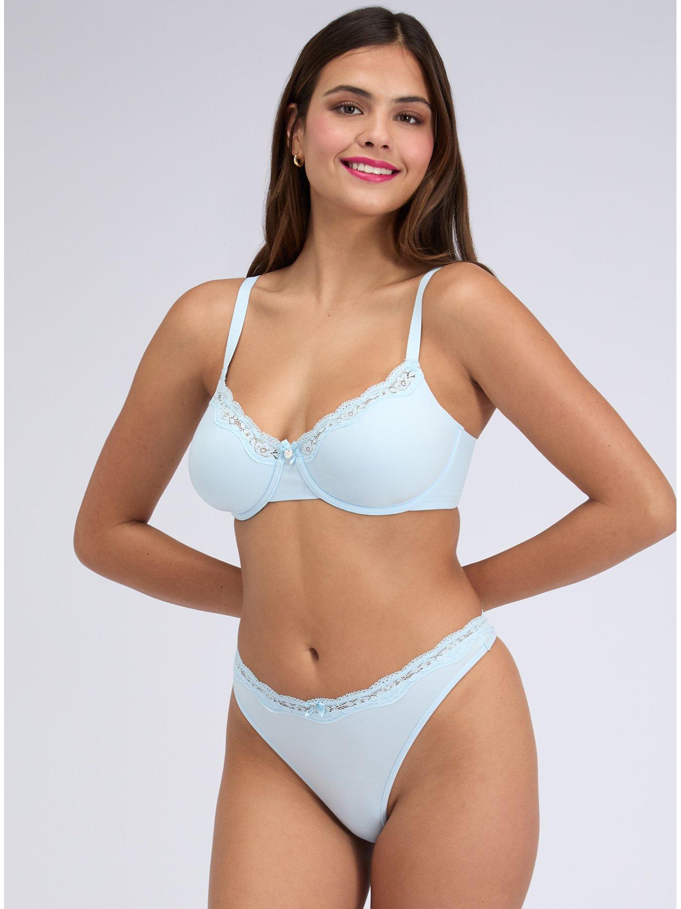 Image 3 of 4 of Boux Avenue Softest Ever Thong - Light Blue