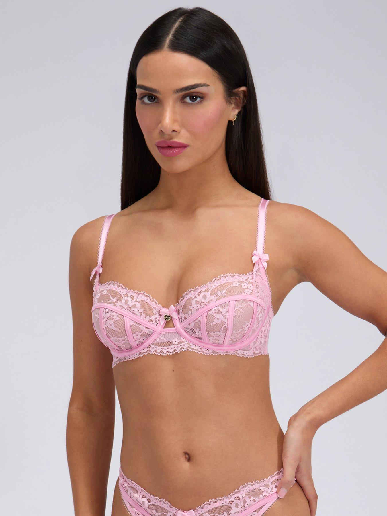 Boux Avenue Boux Avenue Lita Lace Balconette Bra - Bubblegum Pink