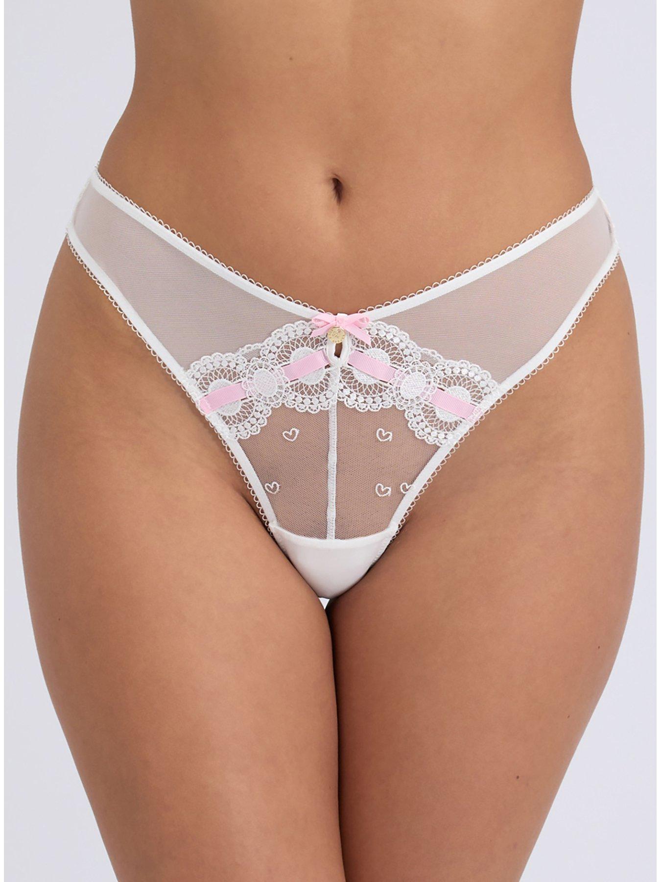 Image 1 of 4 of Boux Avenue Boux Avenue Calla Emb Thong - White