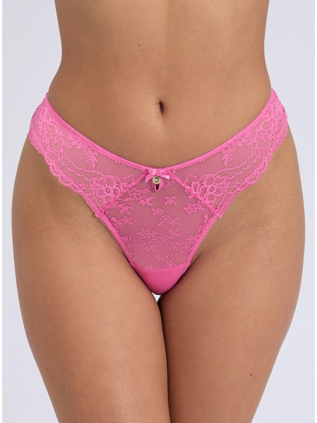 Boux Avenue Boux Avenue Poppy Lace Thong - Hot Pink