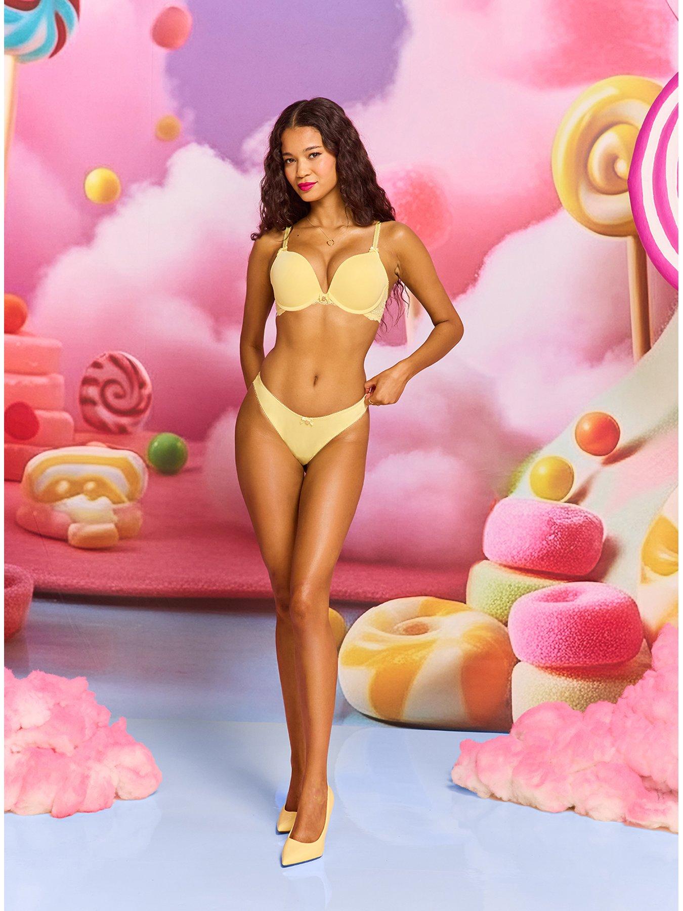 Image 1 of 6 of Boux Avenue Sabrina Ultra Push Up Bra - Butter Yellow