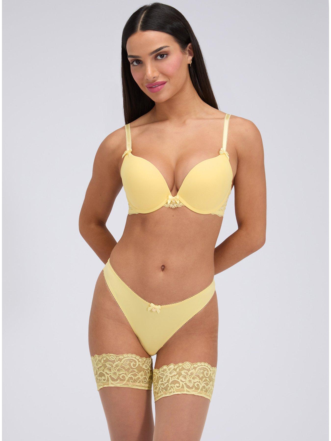 Image 3 of 6 of Boux Avenue Sabrina Ultra Push Up Bra - Butter Yellow
