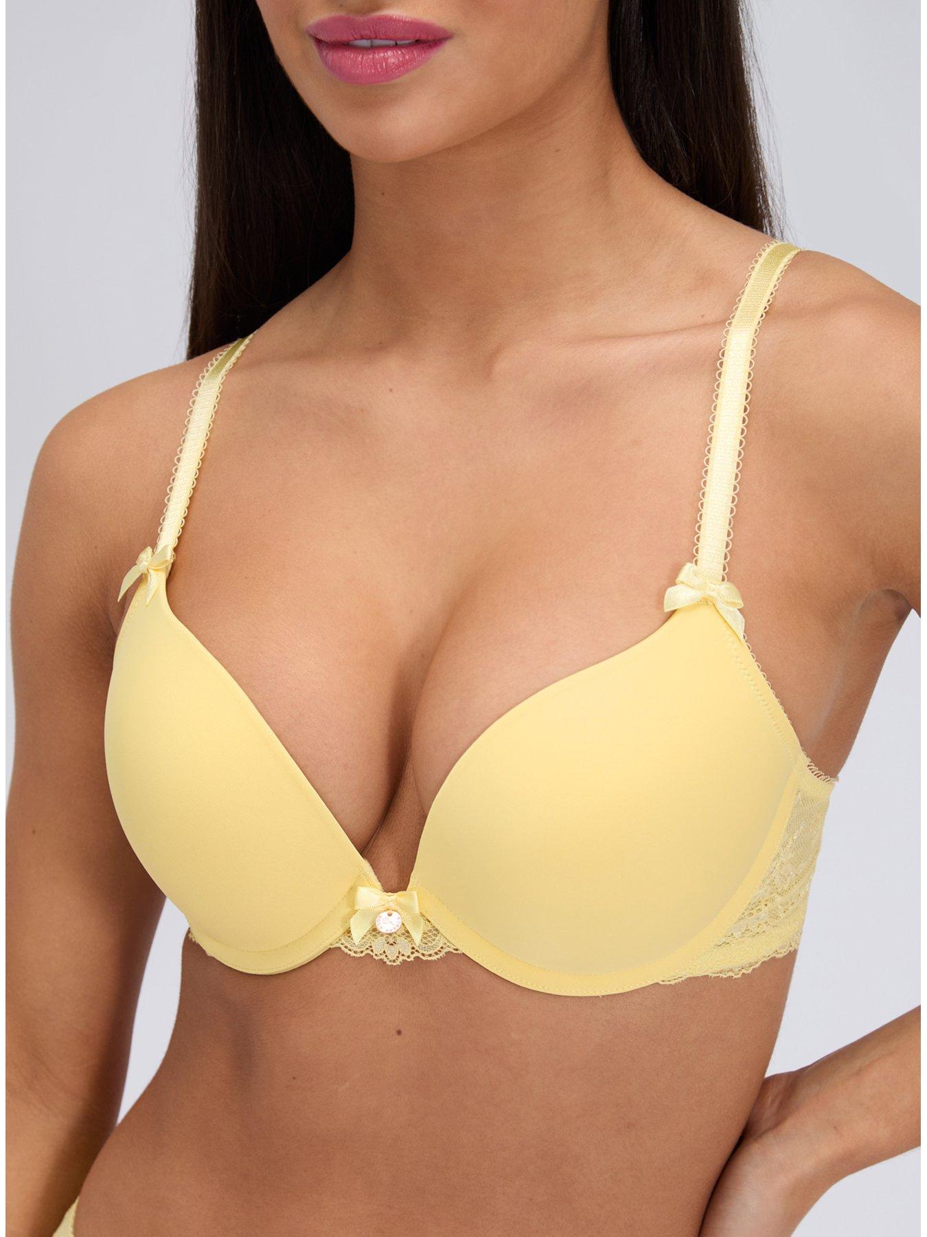 Image 5 of 6 of Boux Avenue Sabrina Ultra Push Up Bra - Butter Yellow
