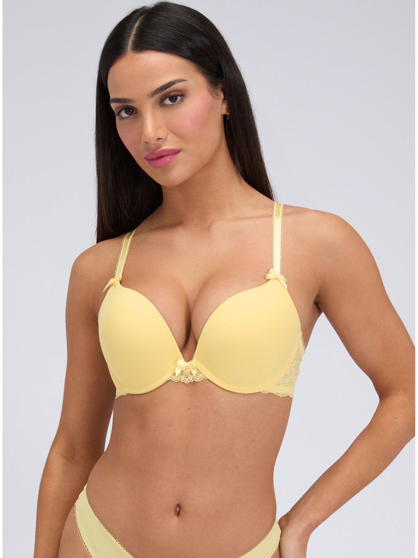 Image 6 of 6 of Boux Avenue Sabrina Ultra Push Up Bra - Butter Yellow